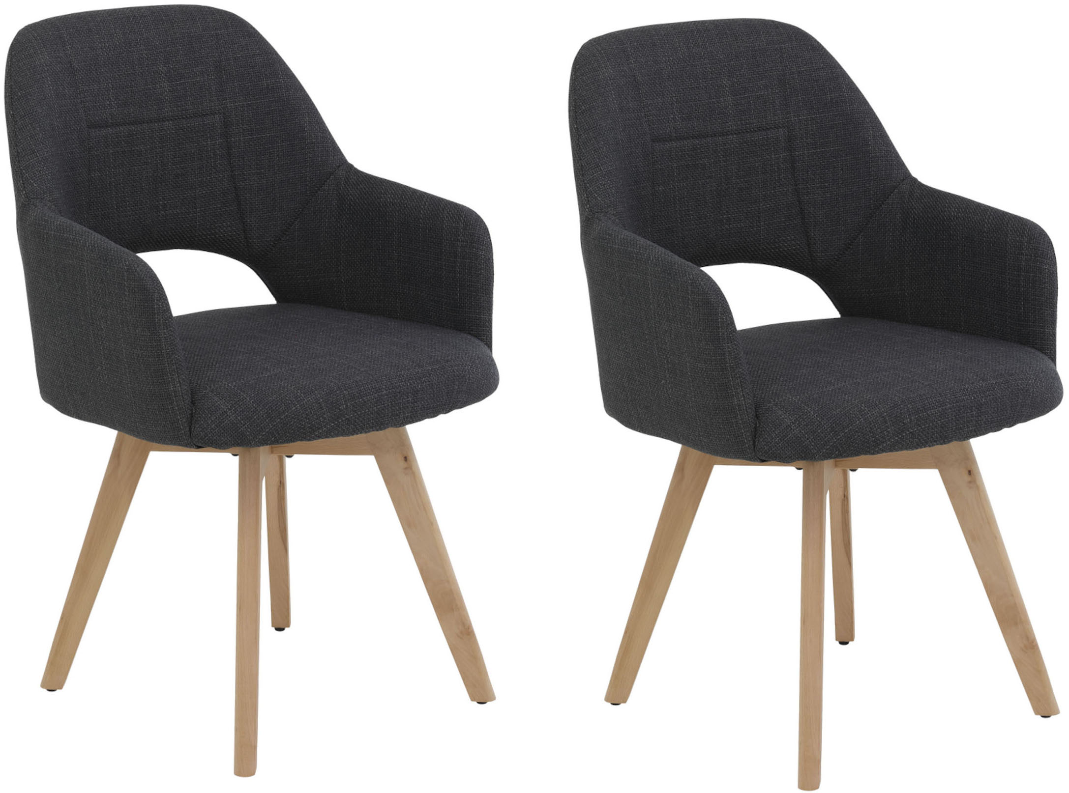 HELA 4-Fußstuhl "STADE", (Set), 2 St., Microfaser-Webstoff, 360 drehbar,Mas günstig online kaufen