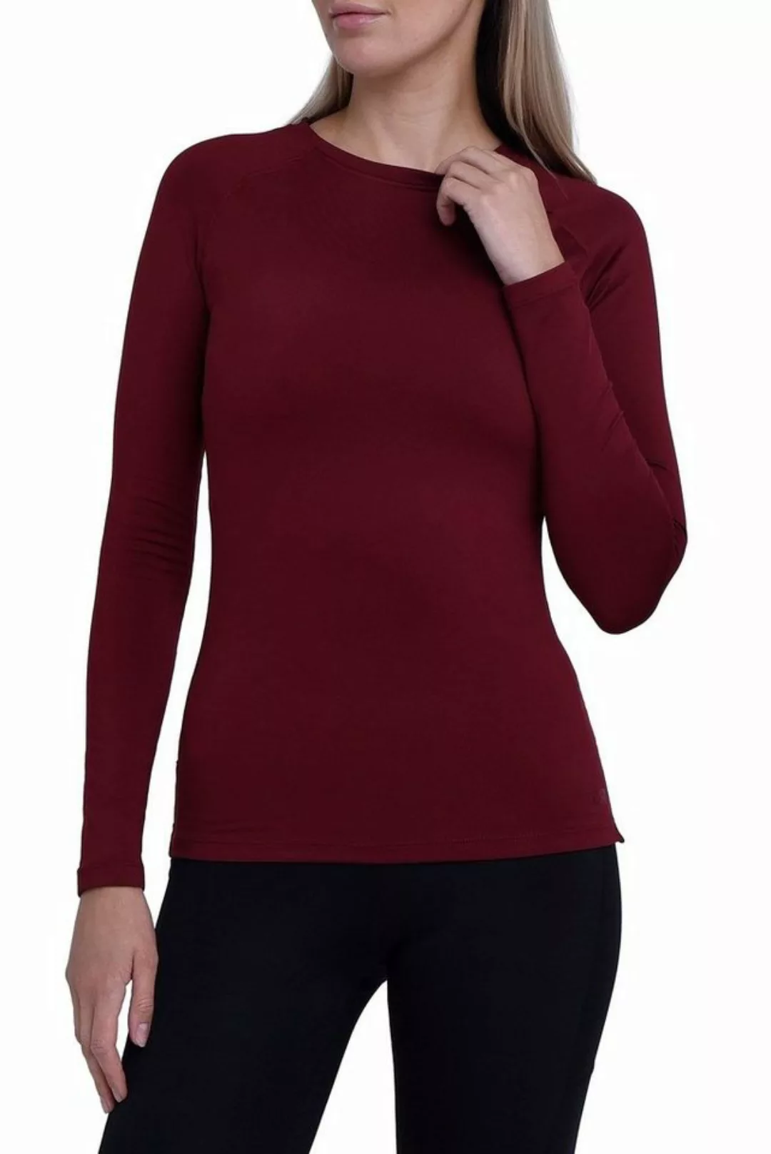 TCA Langarmshirt TCA Damen Thermo-Laufshirt - Cabernet, XS (1-tlg) günstig online kaufen