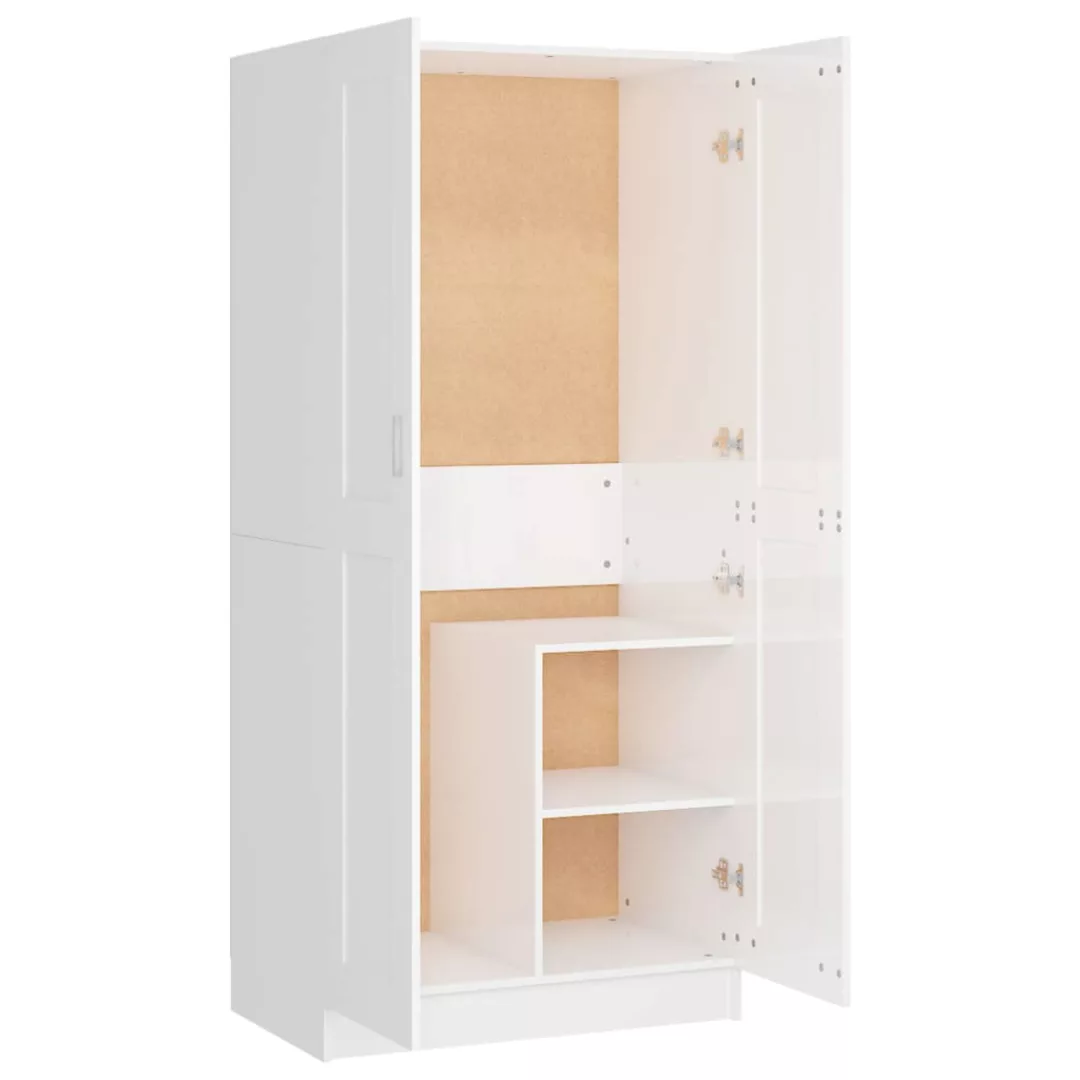 Kleiderschrank Hochglanz-weiß 82,5x51,5x180 Cm Spanplatte günstig online kaufen