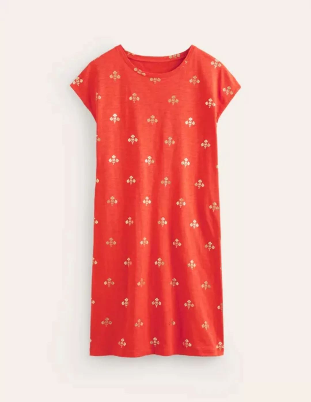 Leah T-Shirt-Kleid aus Jersey Damen Boden, Flame Scarlet, Passionsblume günstig online kaufen