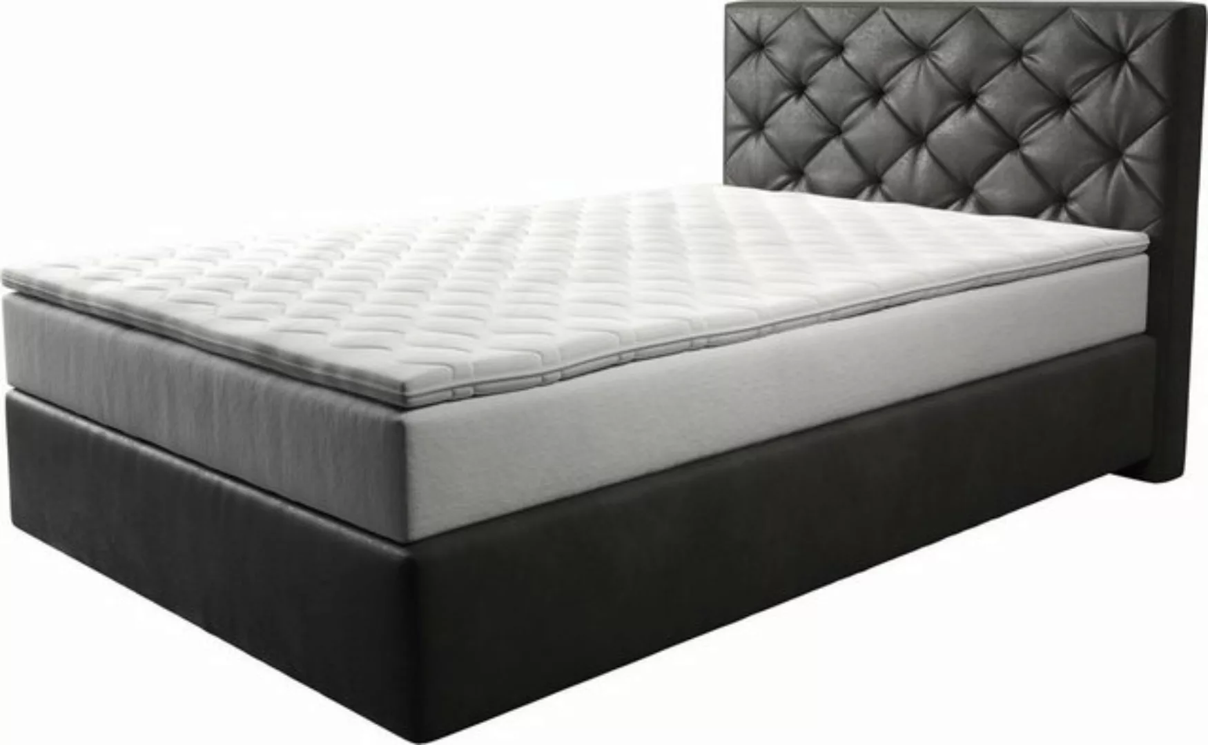 DELIFE Boxspringbett Dream-Great, Mikrofaser Anthrazit Vintage 120x200 cm T günstig online kaufen