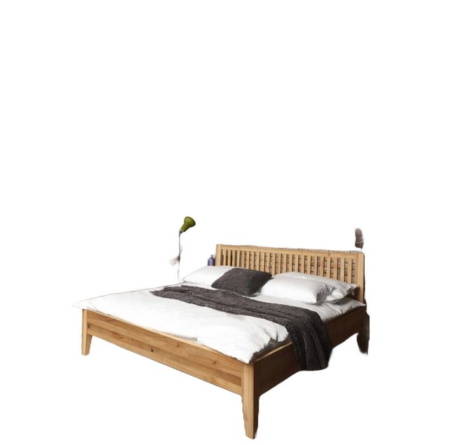 Natur24 Bett Bett Sydo 1 Sonderlänge 180x210 Kernbuche Holzkopfteil und Hol günstig online kaufen