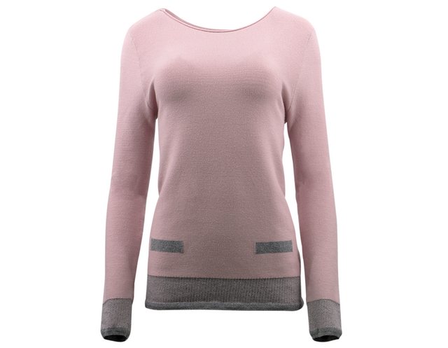 Passioni Strickpullover Pullover mit femininem Ausschnitt und angedeuteten günstig online kaufen