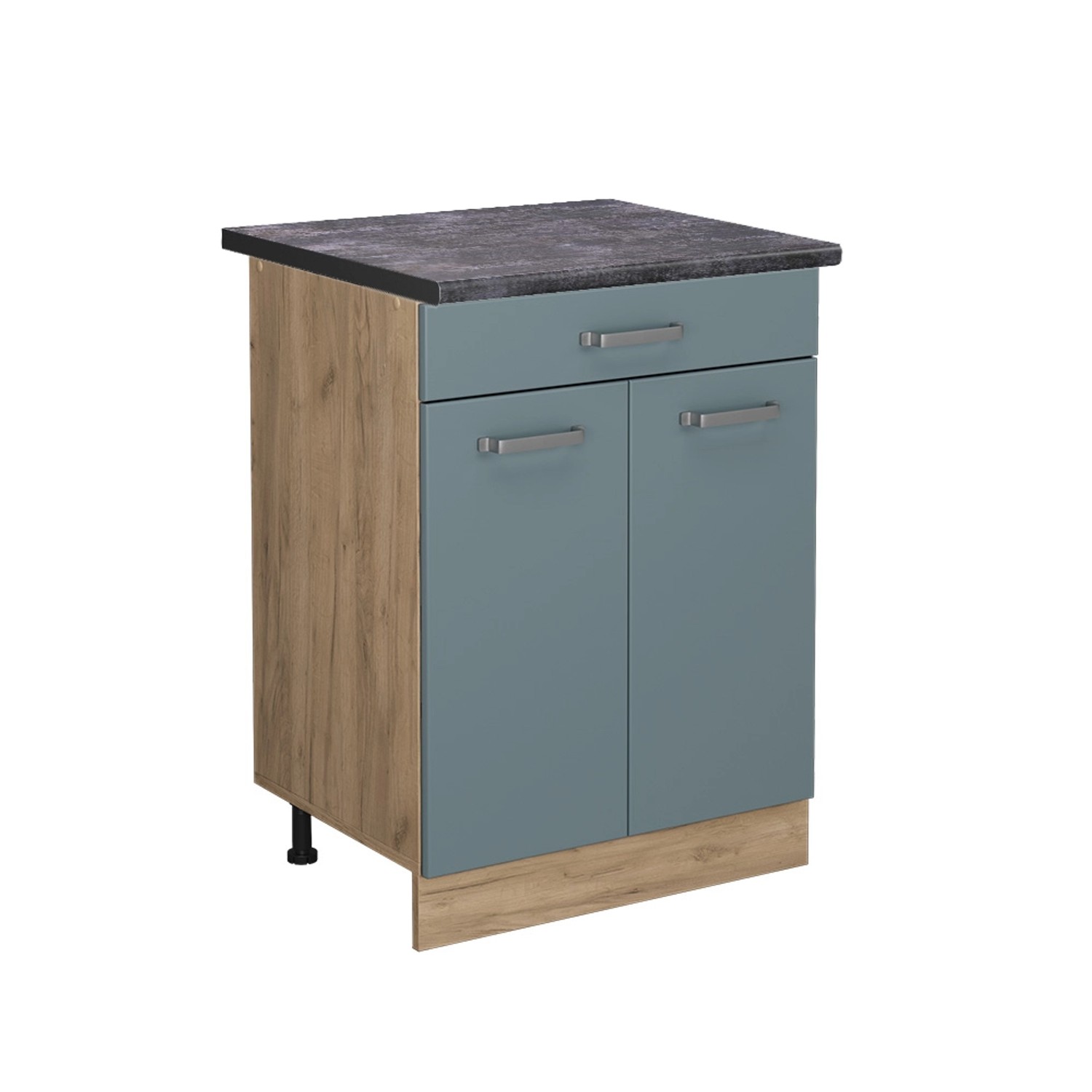 Vicco Unterschrank R-Line, Blau-Grau/Goldkraft Eiche, 60 günstig online kaufen