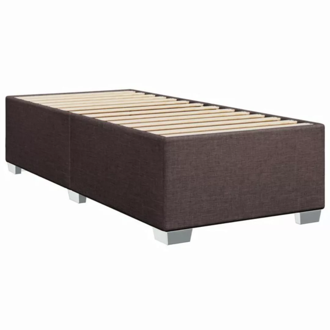 vidaXL Bett Bettgestell ohne Matratze Dunkelbraun 90x200 cm Stoff günstig online kaufen