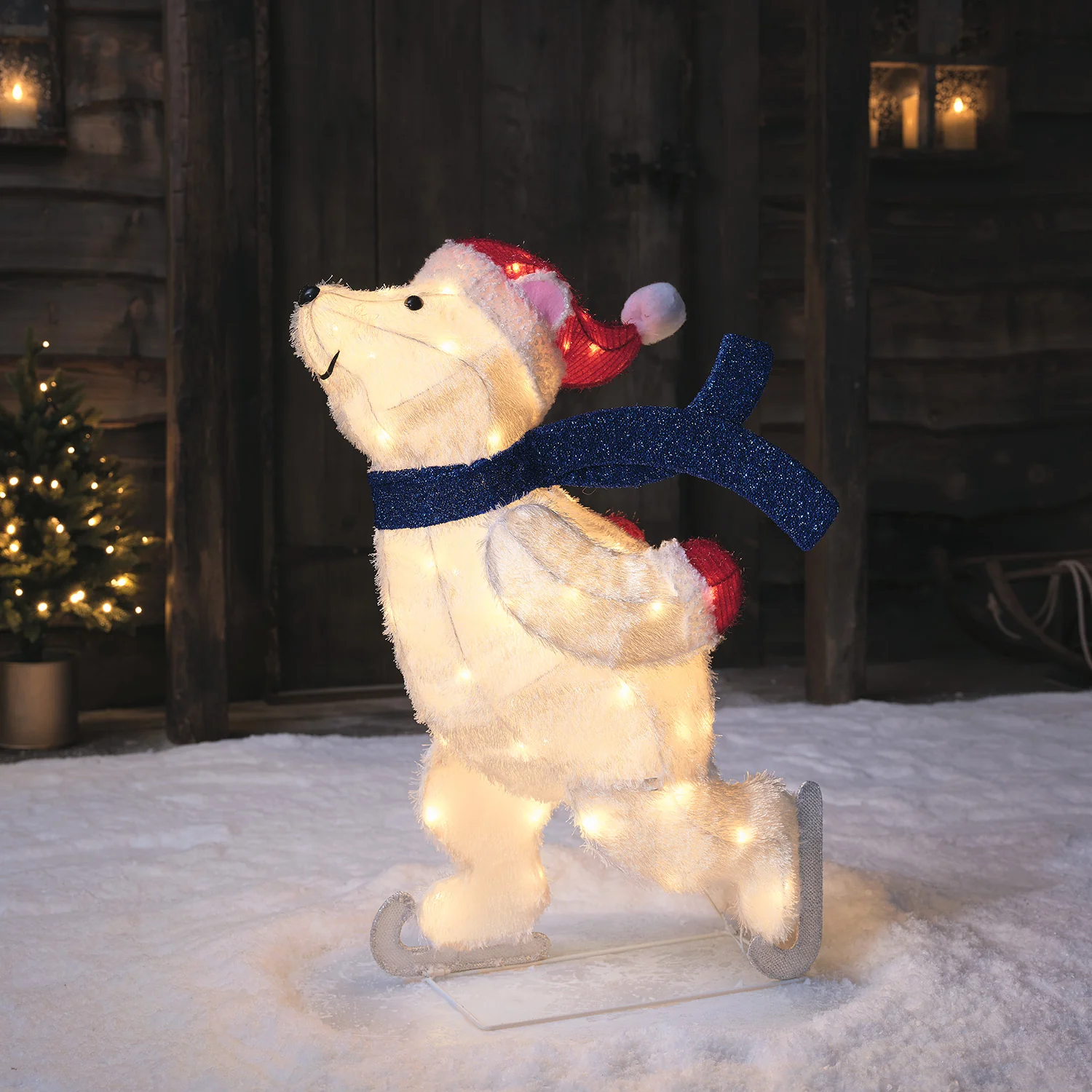 LED Weihnachtsfiguren außen Eisbär und Eule günstig online kaufen