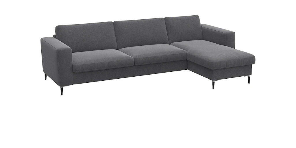 FLEXLUX Ecksofa »Fiore, L-Form«, breite Armlehnen, Kaltschaum, Füße Alu+sch günstig online kaufen