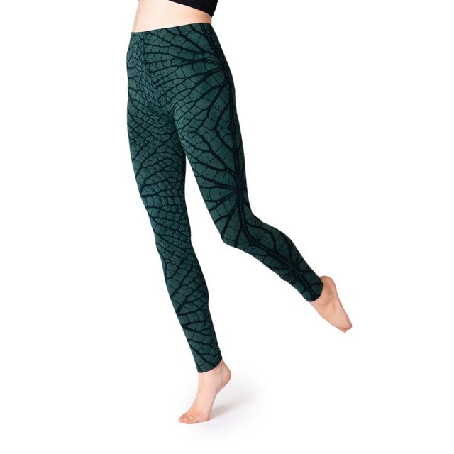 PANASIAM Leggings Unikat Batik Leggings modern mit Blattmuster elastische S günstig online kaufen