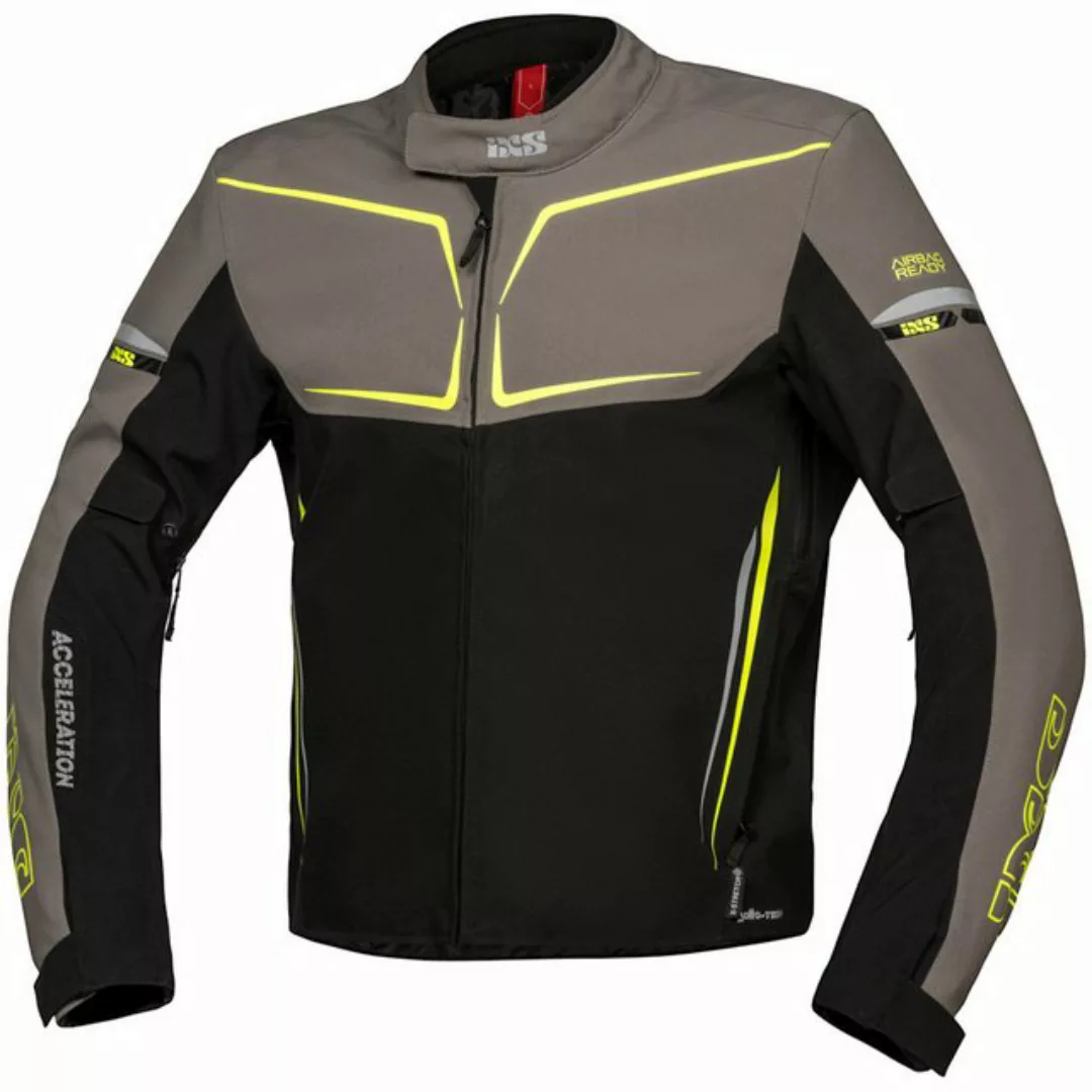 IXS Motorradjacke iXS TS-Pro ST+ Textiljacke Herren schwarz / grau / fluo-g günstig online kaufen