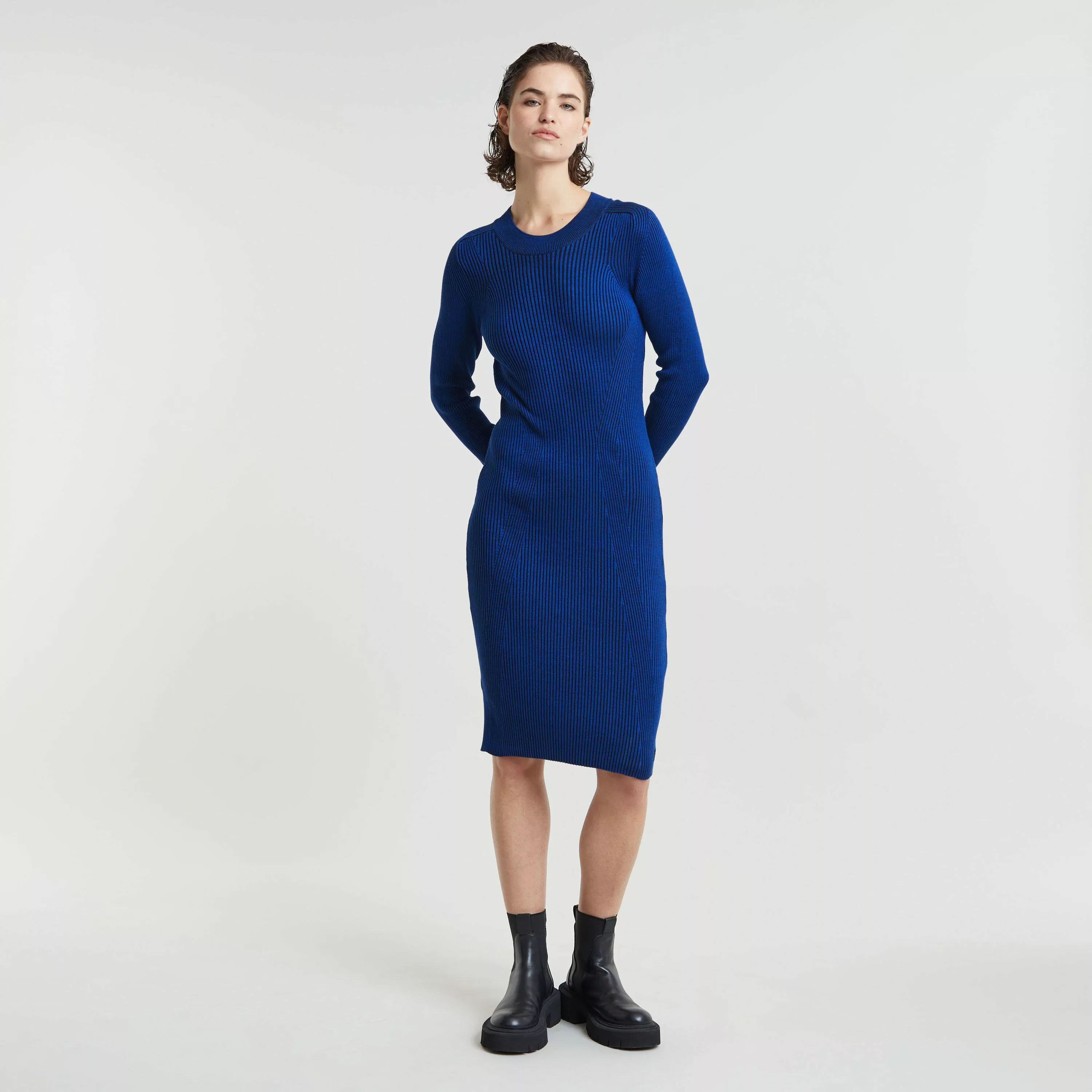 G-STAR Strickkleid "Plated Slim Knit Dress" günstig online kaufen