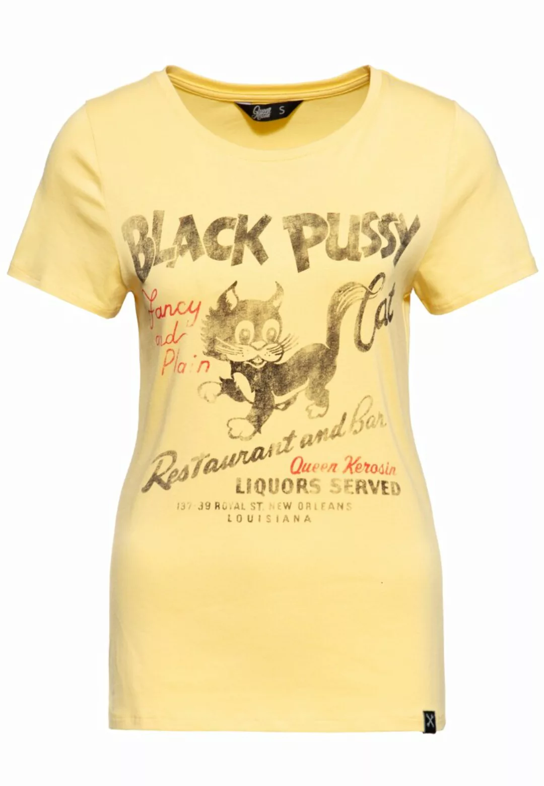 T-Shirt Black Pussy Cat günstig online kaufen