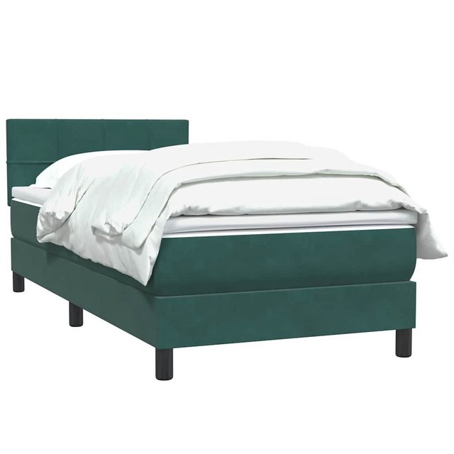 vidaXL Bett Boxspringbett mit Matratze Dunkelgrün 80x220 cm Samt günstig online kaufen