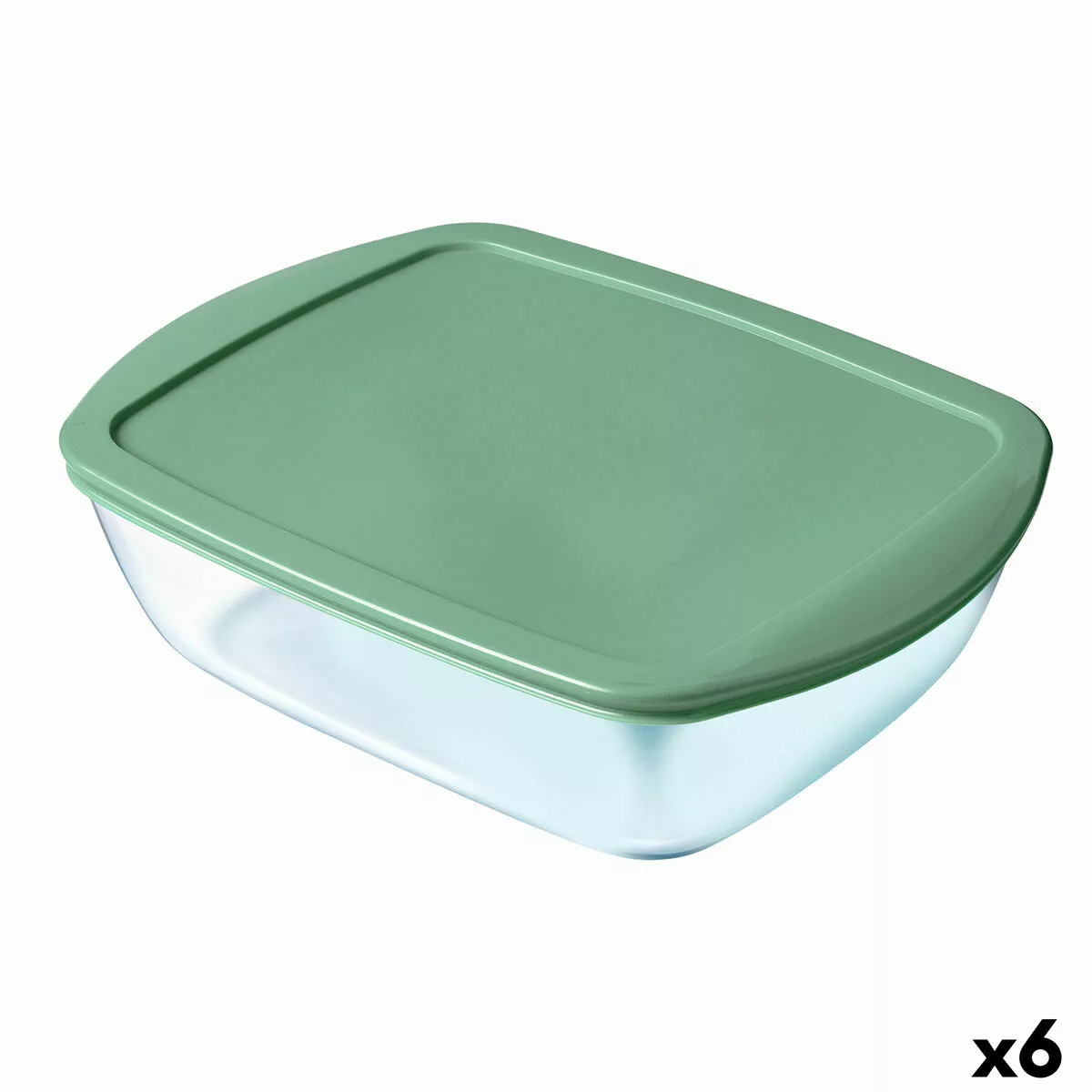 Rechteckige Lunchbox Mit Deckel Pyrex Cook & Store Grün Glas (400 Ml) (6 St günstig online kaufen