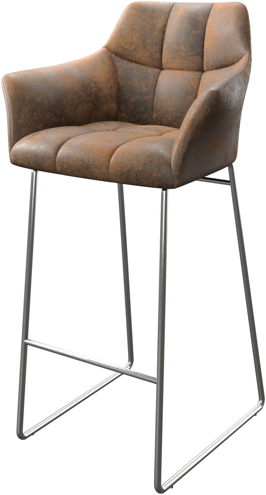 DELIFE Barhocker Yulo-Flex, Kufengestell Edelstahl Vintage günstig online kaufen