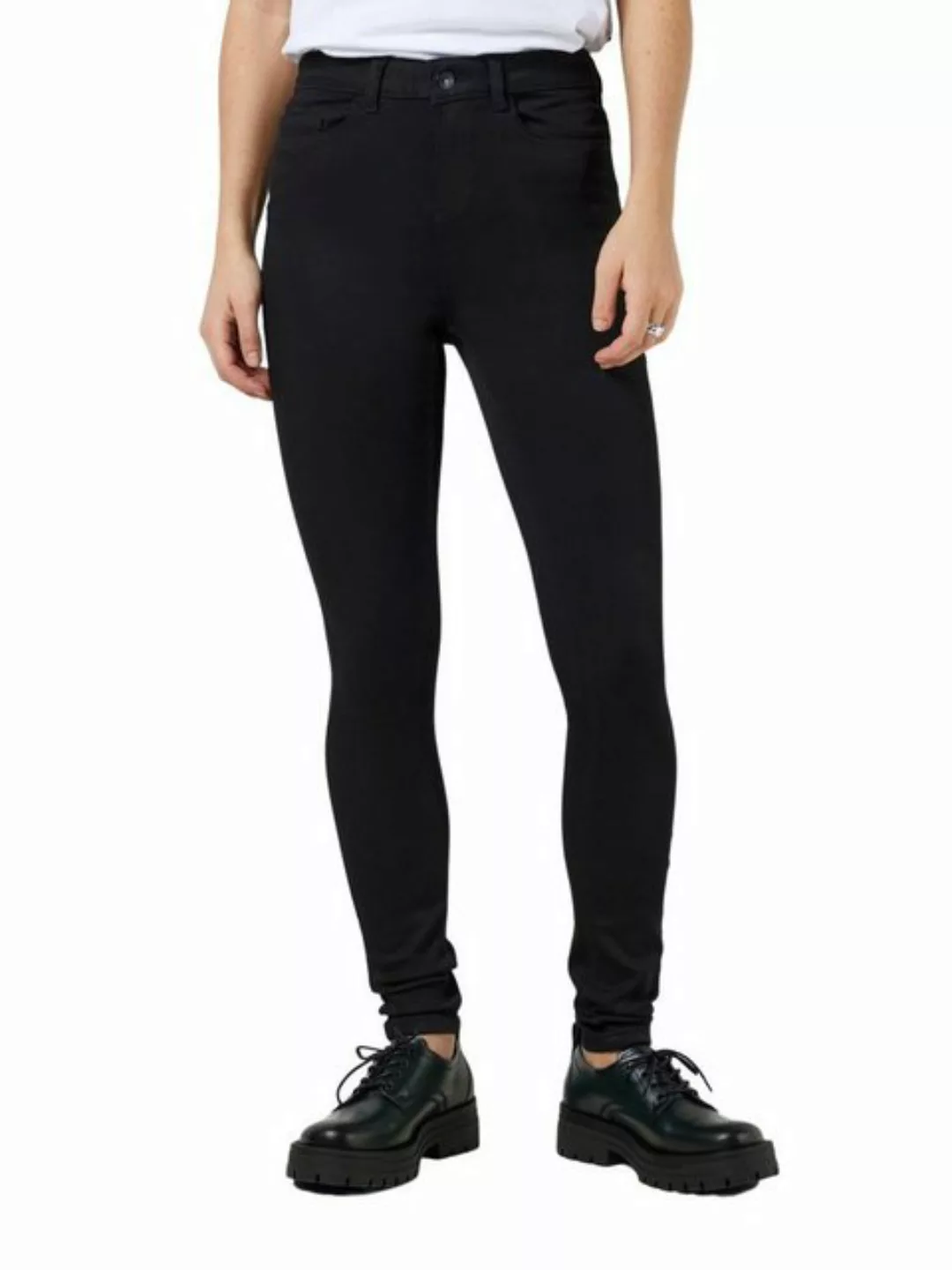 Noisy May Damen Jeans NMCALLIE HW VI308BL Skinny Fit Schwarz - Black günstig online kaufen