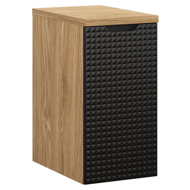 Lomadox Hängeschrank LONDON-56-BLACK Badschrank, 30cm breit, Eiche mit schw günstig online kaufen