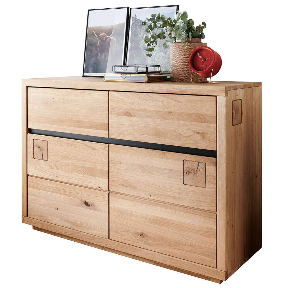 Sideboard 120 cm breit in Eiche massiv geölt WINCHESTER-69 günstig online kaufen