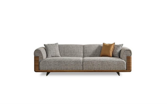 Xlmoebel Sofa Dreiteiliges Sitzmöbel-Set in modernem Grau: Polstersofa und günstig online kaufen