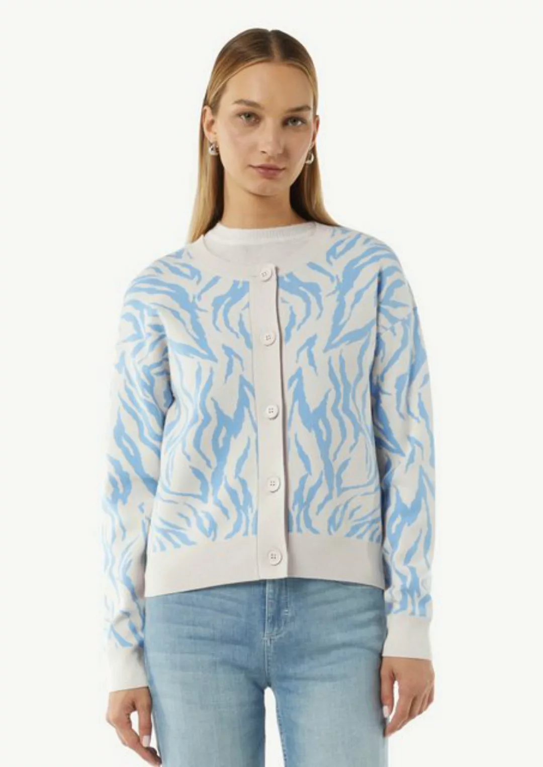 comma casual identity Strickjacke Strickjacke mit Jacquard-Muster Artwork günstig online kaufen