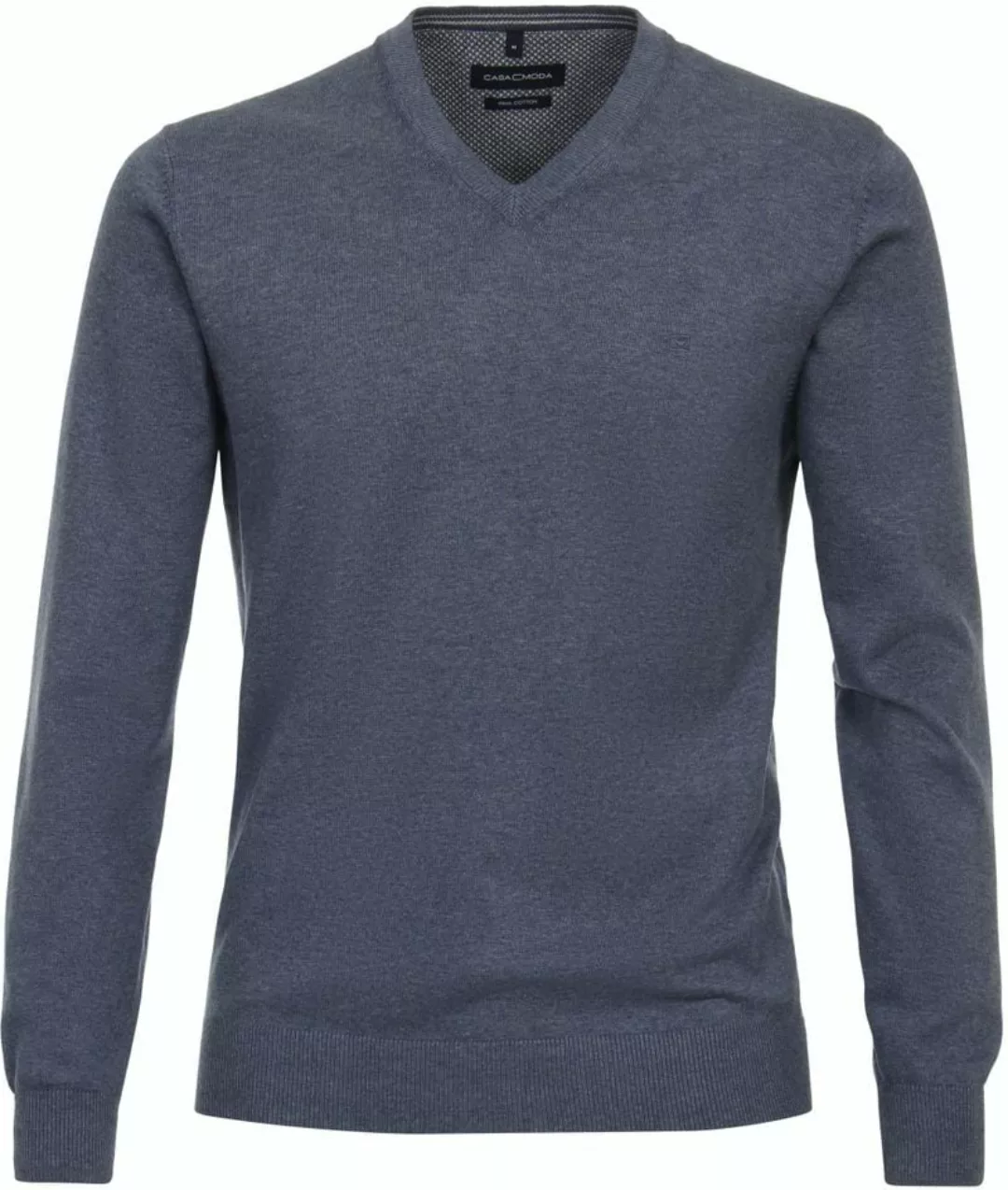 Casa Moda Pullover V-Ausschnitt Blau - Größe 5XL günstig online kaufen