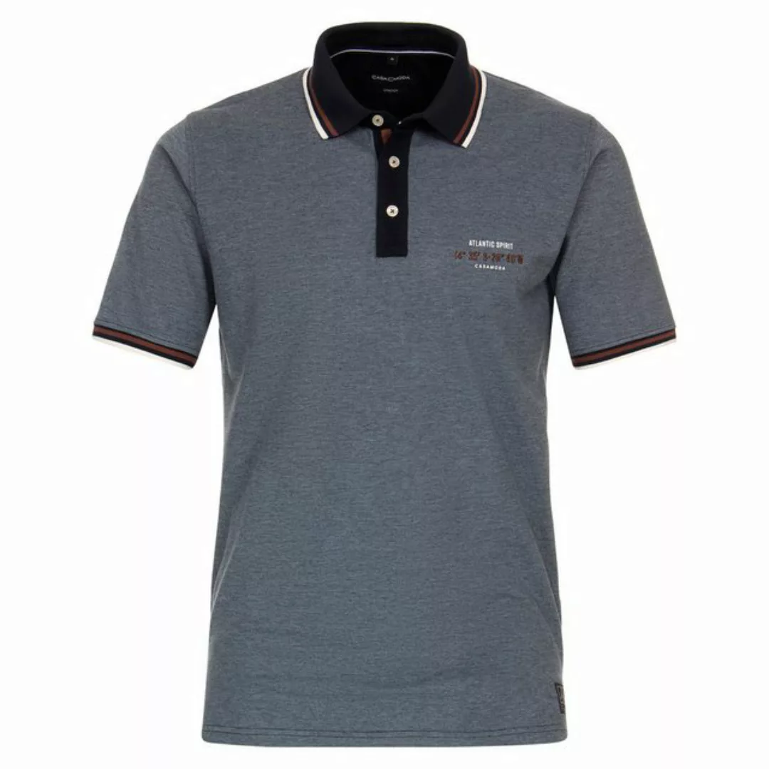 CASAMODA Poloshirt Große Größen Herren Poloshirt Stretch blau melange modis günstig online kaufen