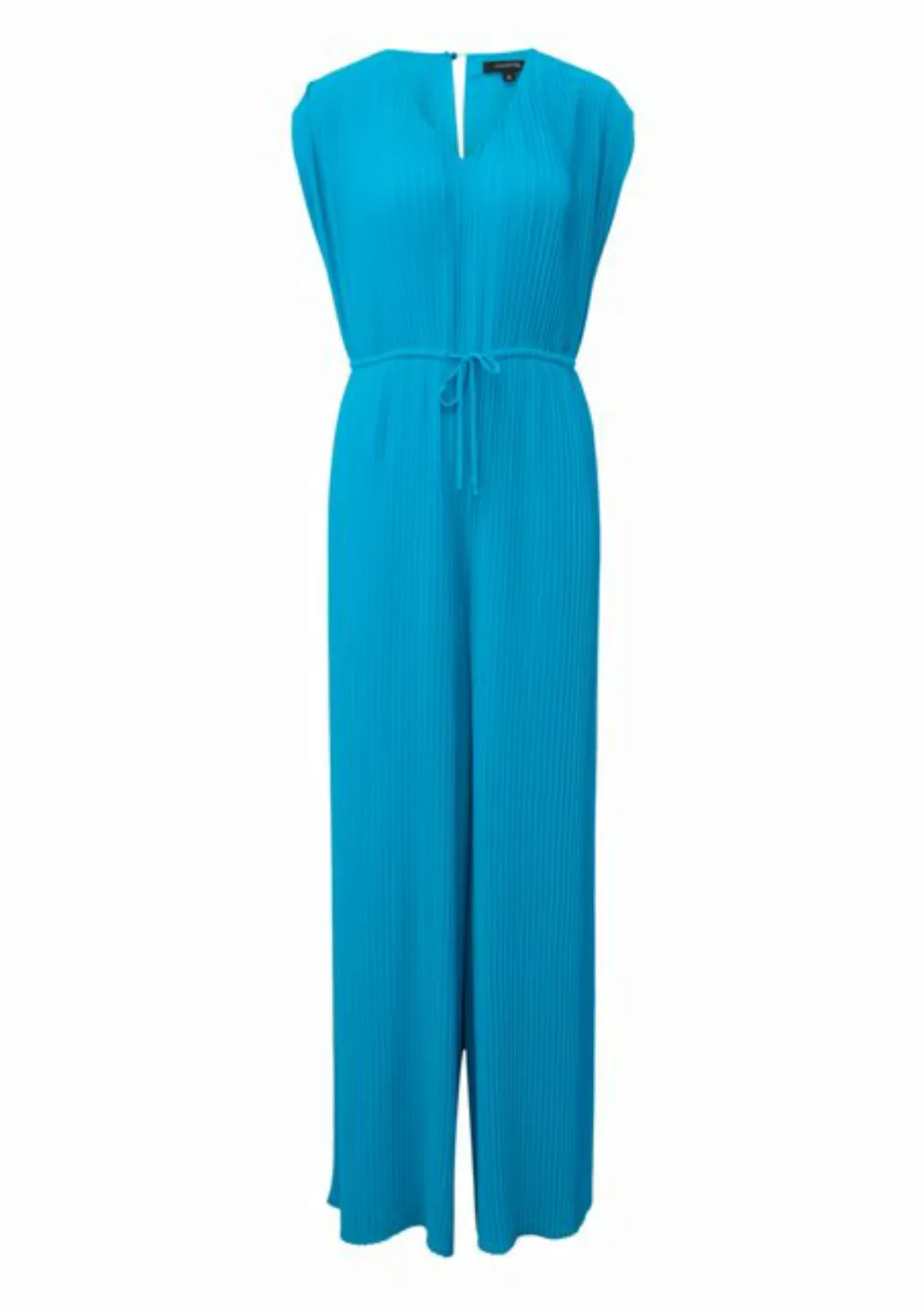 Comma Overall Plissee-Jumpsuit mit V-Ausschnitt günstig online kaufen