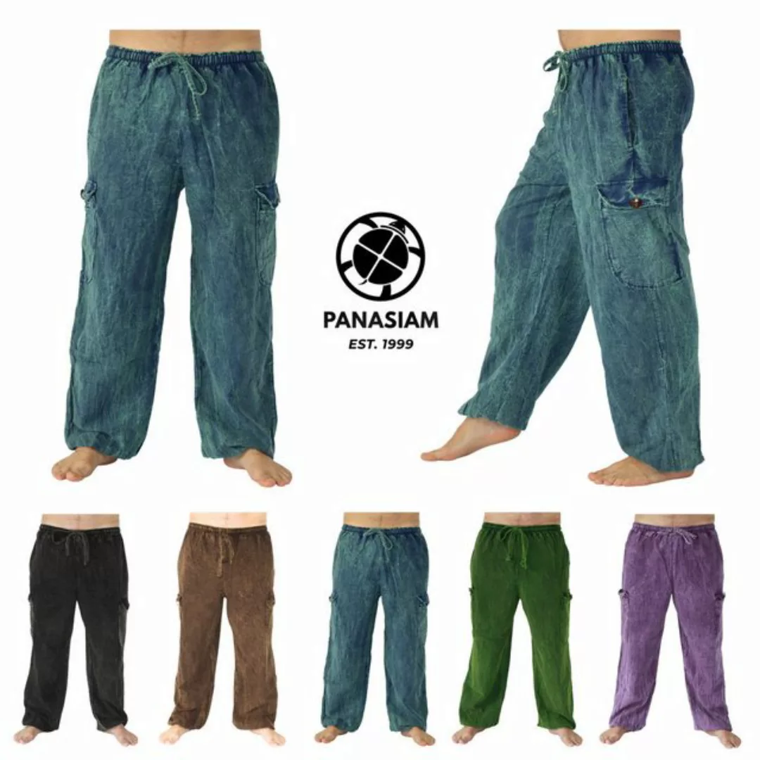 PANASIAM Wellnesshose weit geschnittene Cargohose aus 100% Baumwolle Baggy günstig online kaufen