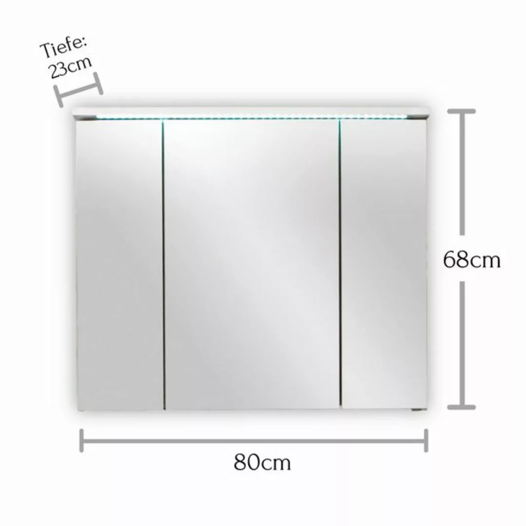 freiraum Badezimmerspiegelschrank Splash 80 x 68 x 23 cm (B/H/T) günstig online kaufen