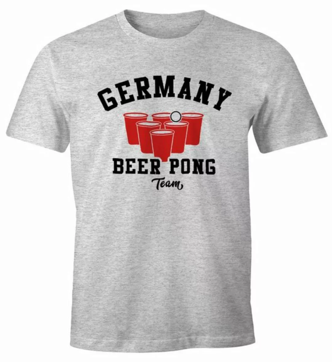 MoonWorks Print-Shirt Herren T-Shirt Germany Beer Pong Team Bier Fun-Shirt günstig online kaufen