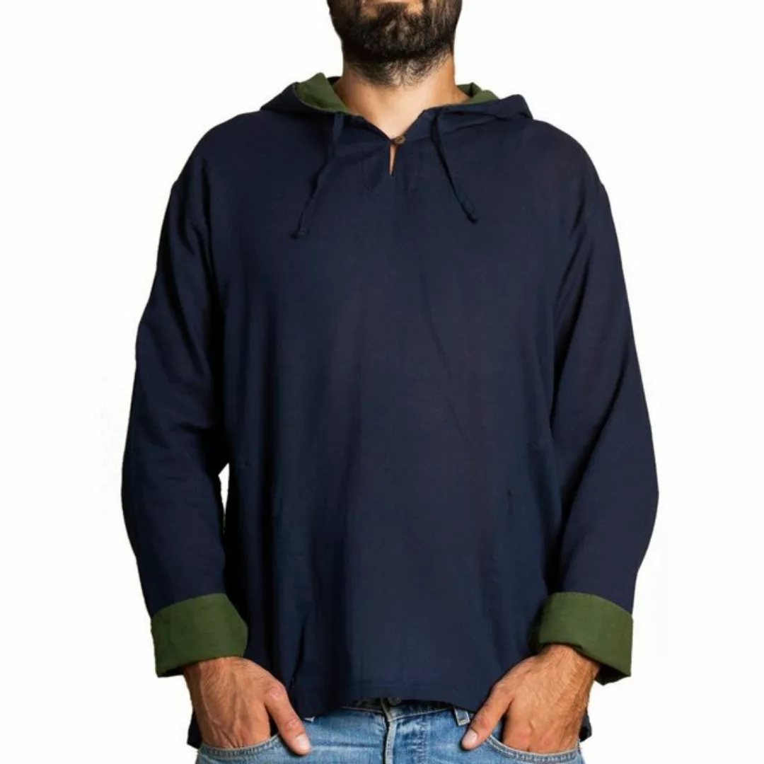 PANASIAM Kapuzenhemd Herren Hoodie mit Kapuze zweifarbig Fischerhemd aus 10 günstig online kaufen