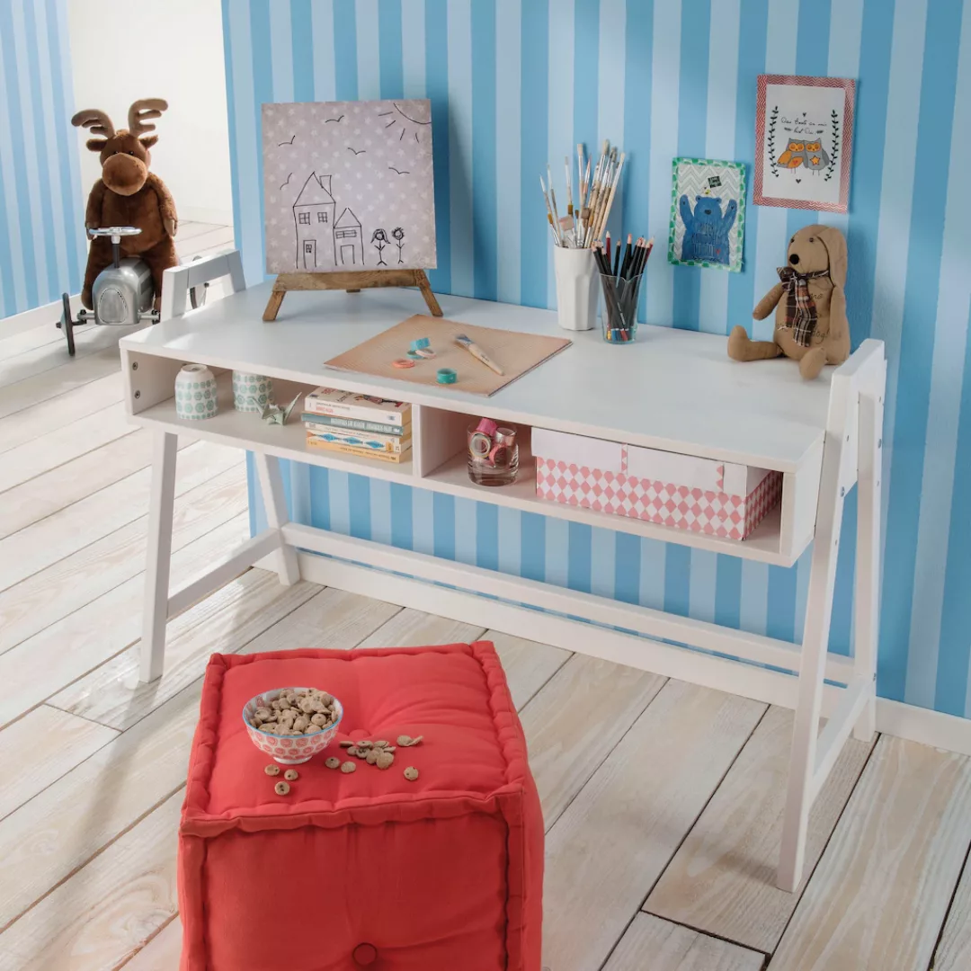 Lüttenhütt Kinderschreibtisch "Hinnerike", Schreibtisch in Kiefer massiv, h günstig online kaufen