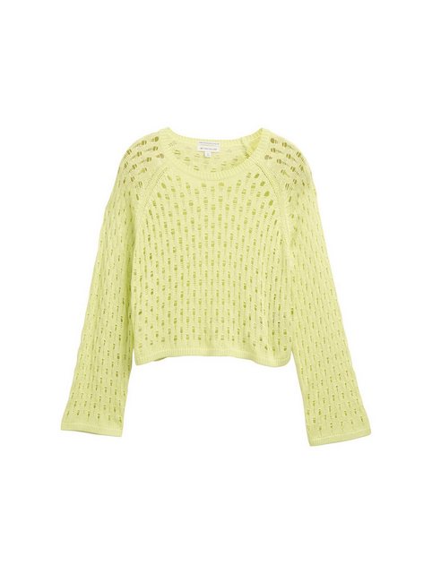 TOM TAILOR Strickpullover Cropped Strickpullover mit Lochmuster günstig online kaufen