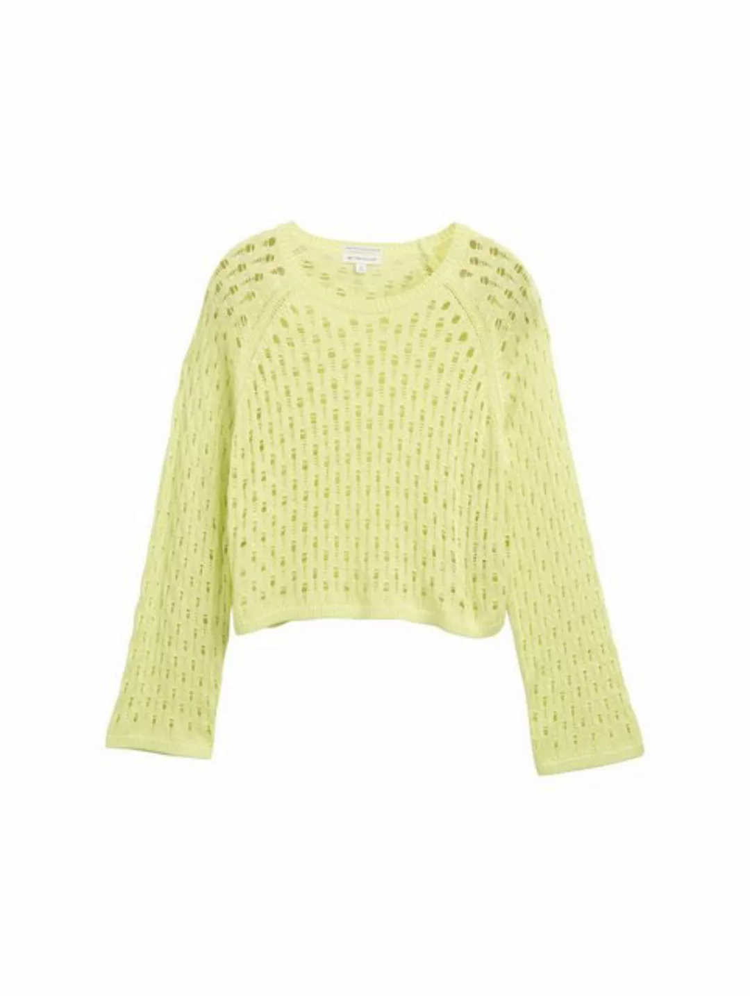 TOM TAILOR Strickpullover Cropped Strickpullover mit Lochmuster günstig online kaufen