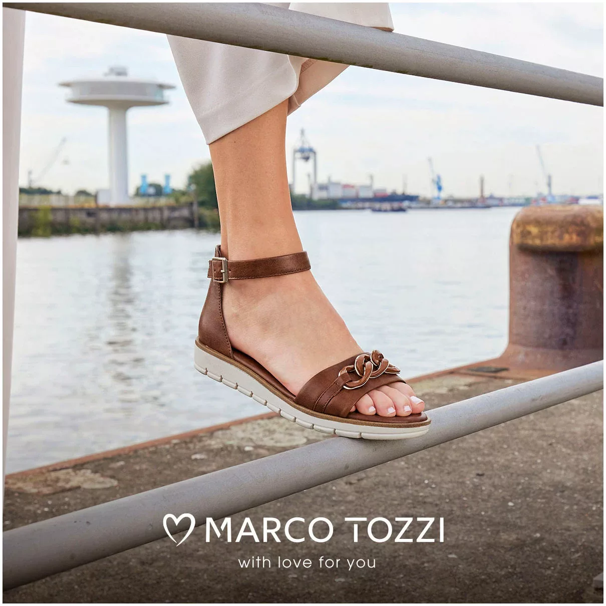 MARCO TOZZI Riemchensandale, Sommerschuh, Sandalette, Keilabsatz, mit Zierk günstig online kaufen