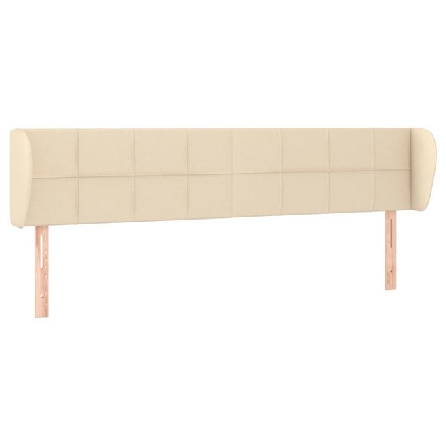 vidaXL Bett, Kopfteil mit Ohren Creme 163x23x78/88 cm Stoff günstig online kaufen