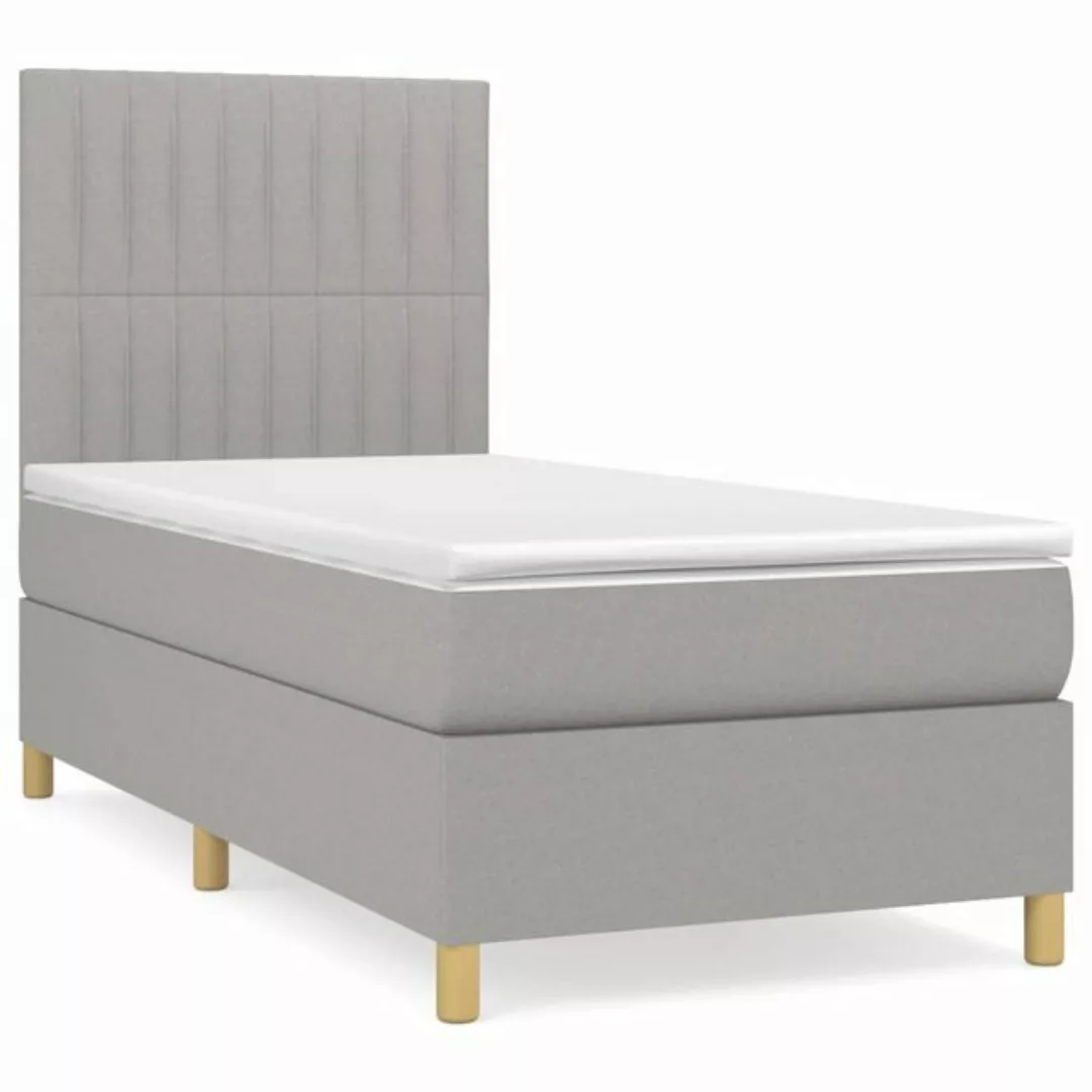 vidaXL Boxspringbett Bett Boxspringbett mit Matratze Stoff (90 x 200 cm, Sc günstig online kaufen