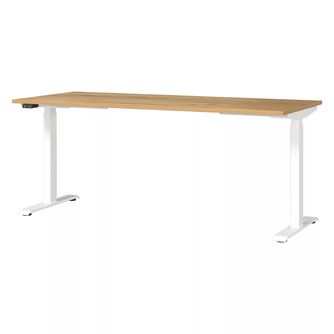 Schreibtisch 180cm, elektrisch höhenverstellbar, Eiche, MEMPHIS-01 günstig online kaufen