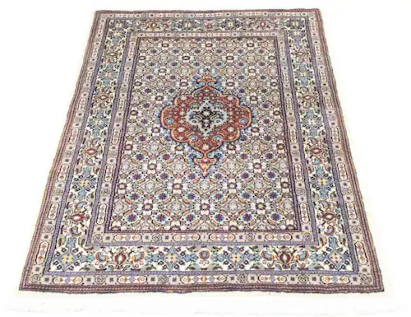 morgenland Teppich »Moud Teppich handgeknüpft blau«, rechteckig günstig online kaufen