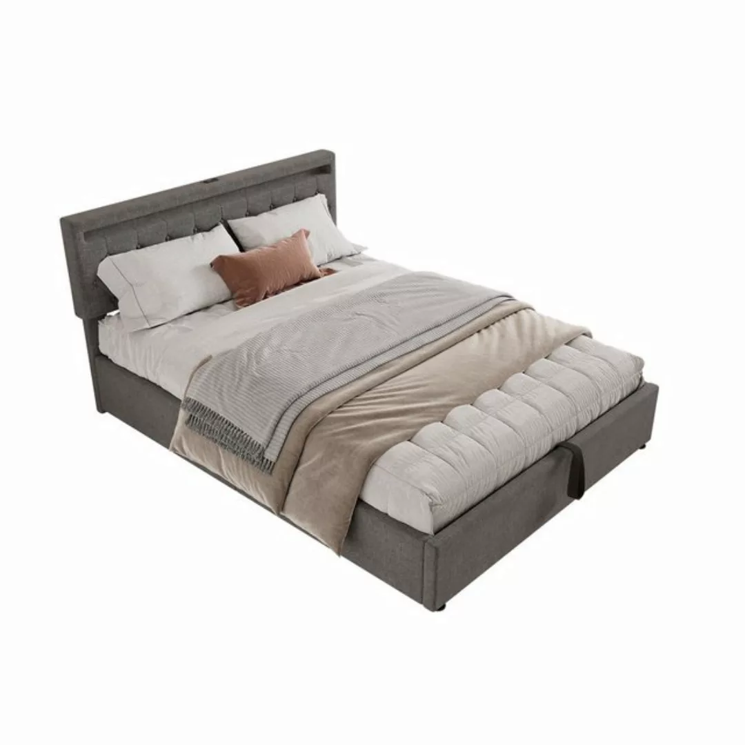 TavilaEcon Boxspringbett Polsterbett mit Bettkasten, höhenverstellbares Kop günstig online kaufen