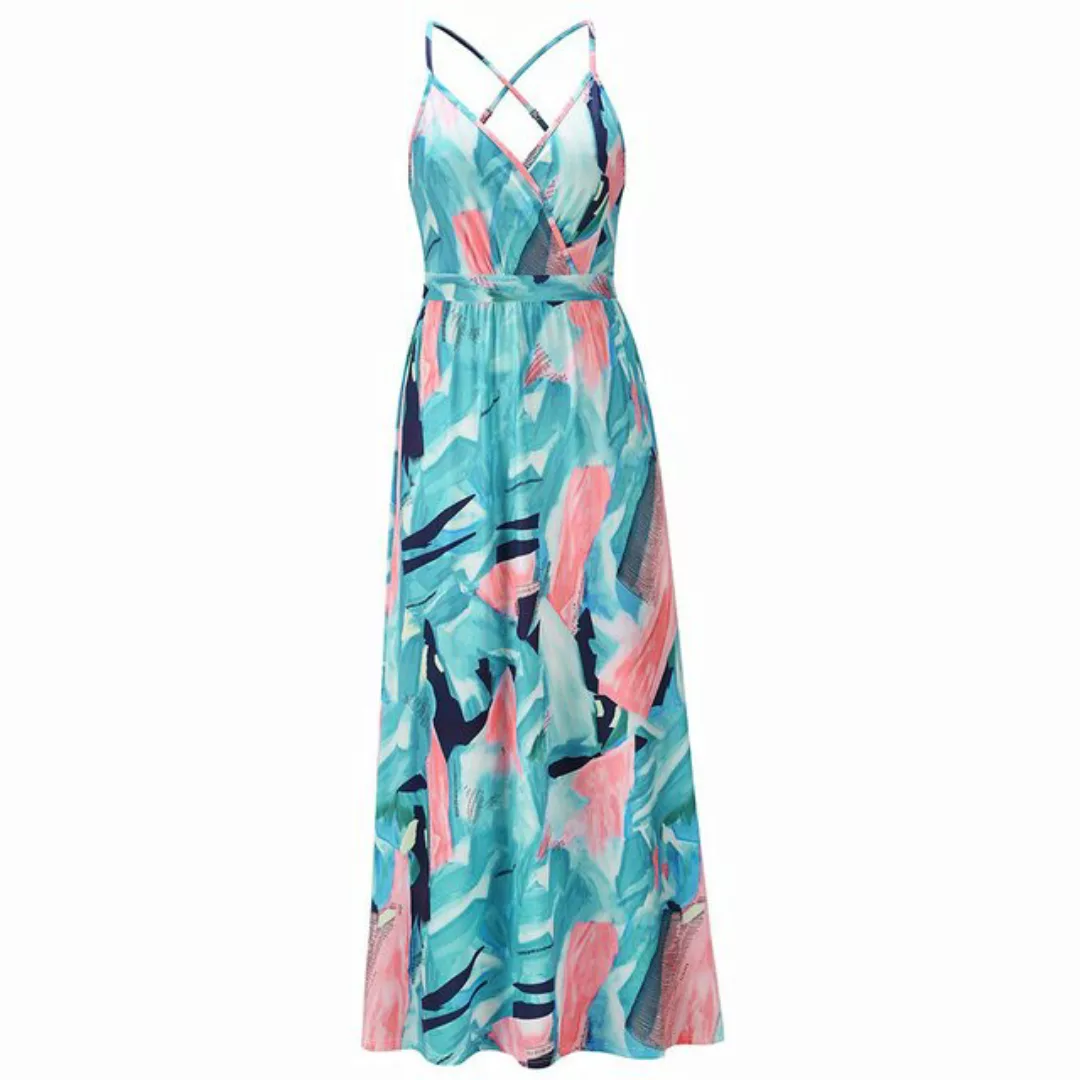 BlauWave Dirndl Boho Kleider Sommerkleid Lang Frauen Abend Strand Maxi (1-t günstig online kaufen