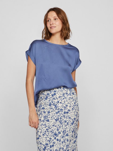 Vila Kurzarmshirt VIELLETTE S/S SATIN TOP - NOOS Satin Optik günstig online kaufen