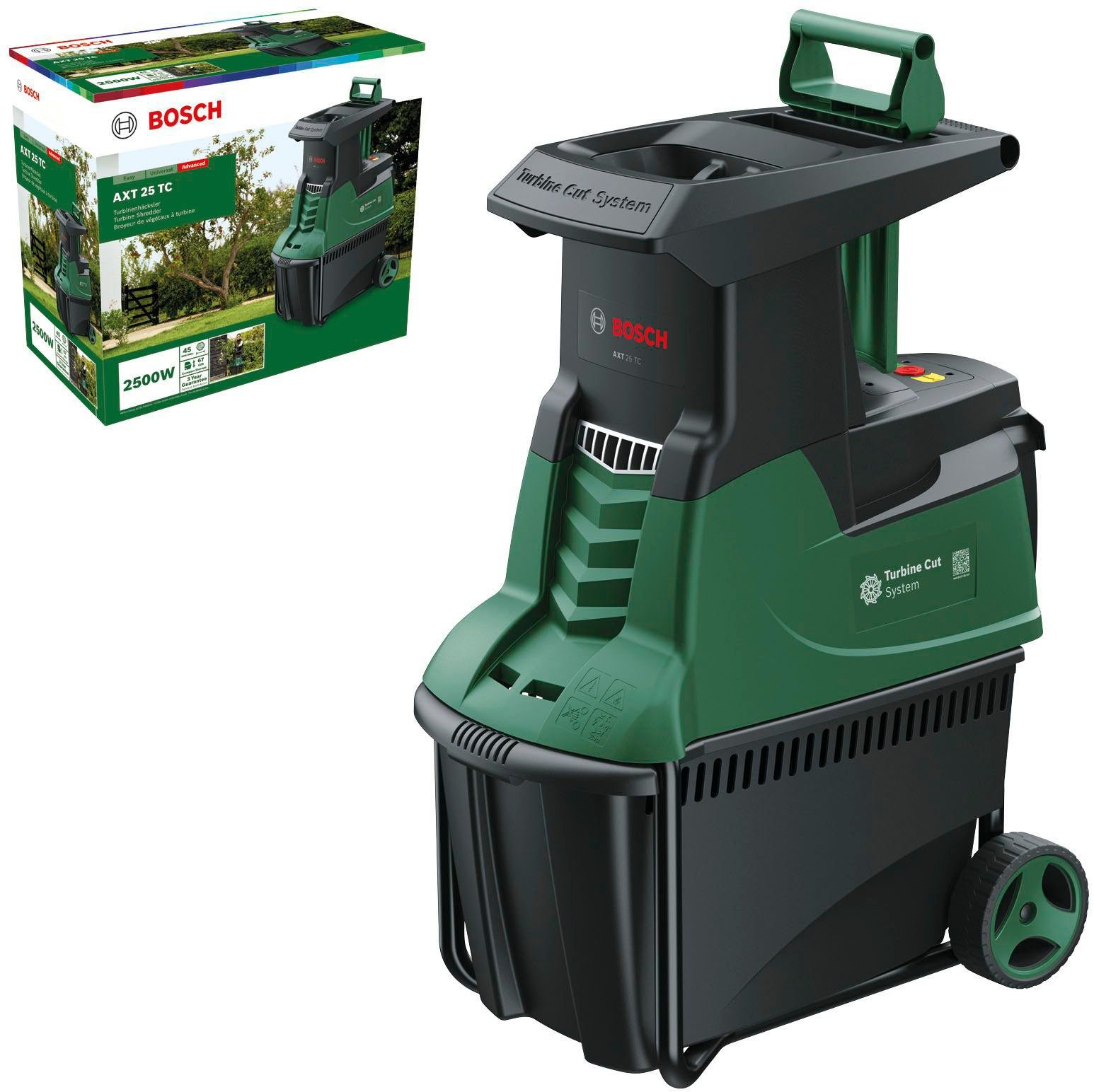 Bosch Gartenhäcksler AXT 25 TC mit Turbinen-Schnitt-System günstig online kaufen