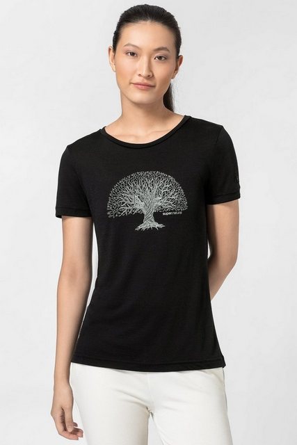 SUPER.NATURAL Print-Shirt Merino T-Shirt W TREE OF KNOWLEDGE TEE geruchshem günstig online kaufen