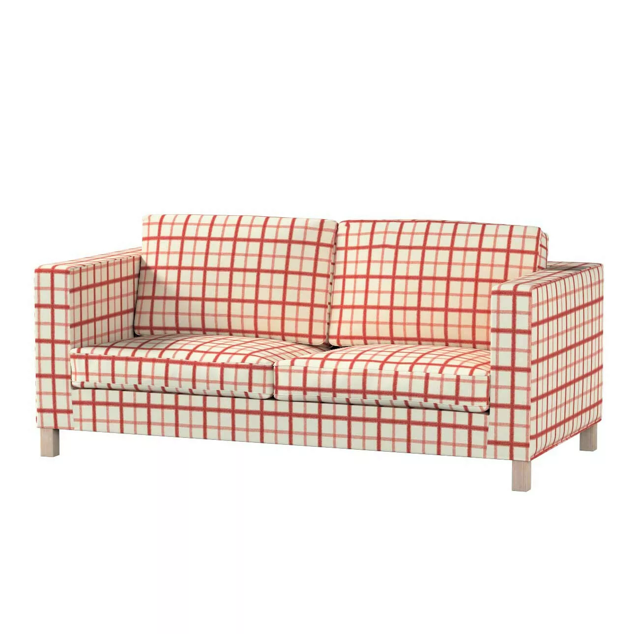 Bezug für Karlanda Schlafsofa, kurz, rot-creme, Bezug für Schlafsofa Karlan günstig online kaufen