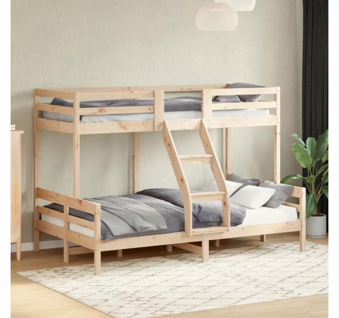 vidaXL Bett Etagenbett 90x200/120x200 cm Massivholz Kiefer günstig online kaufen