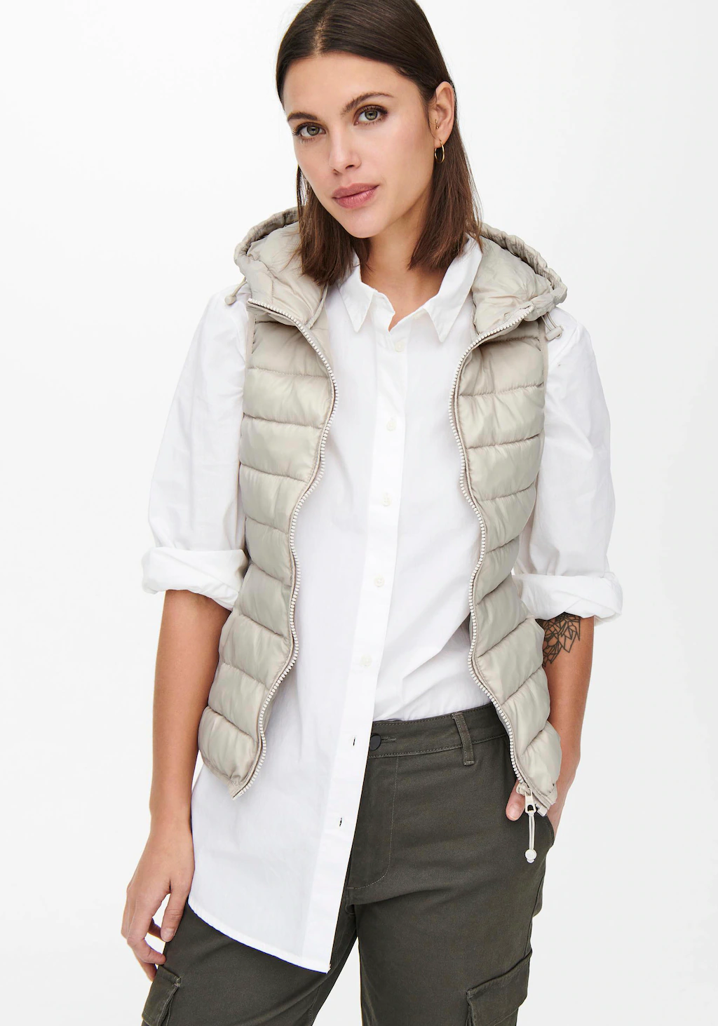 ONLY Steppweste "ONLNEWTAHOE HOOD WAISTCOAT OTW NOOS" günstig online kaufen