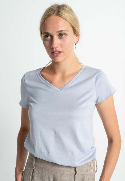 Shirt Aus Bio-baumwolle | V-neck Shirt günstig online kaufen