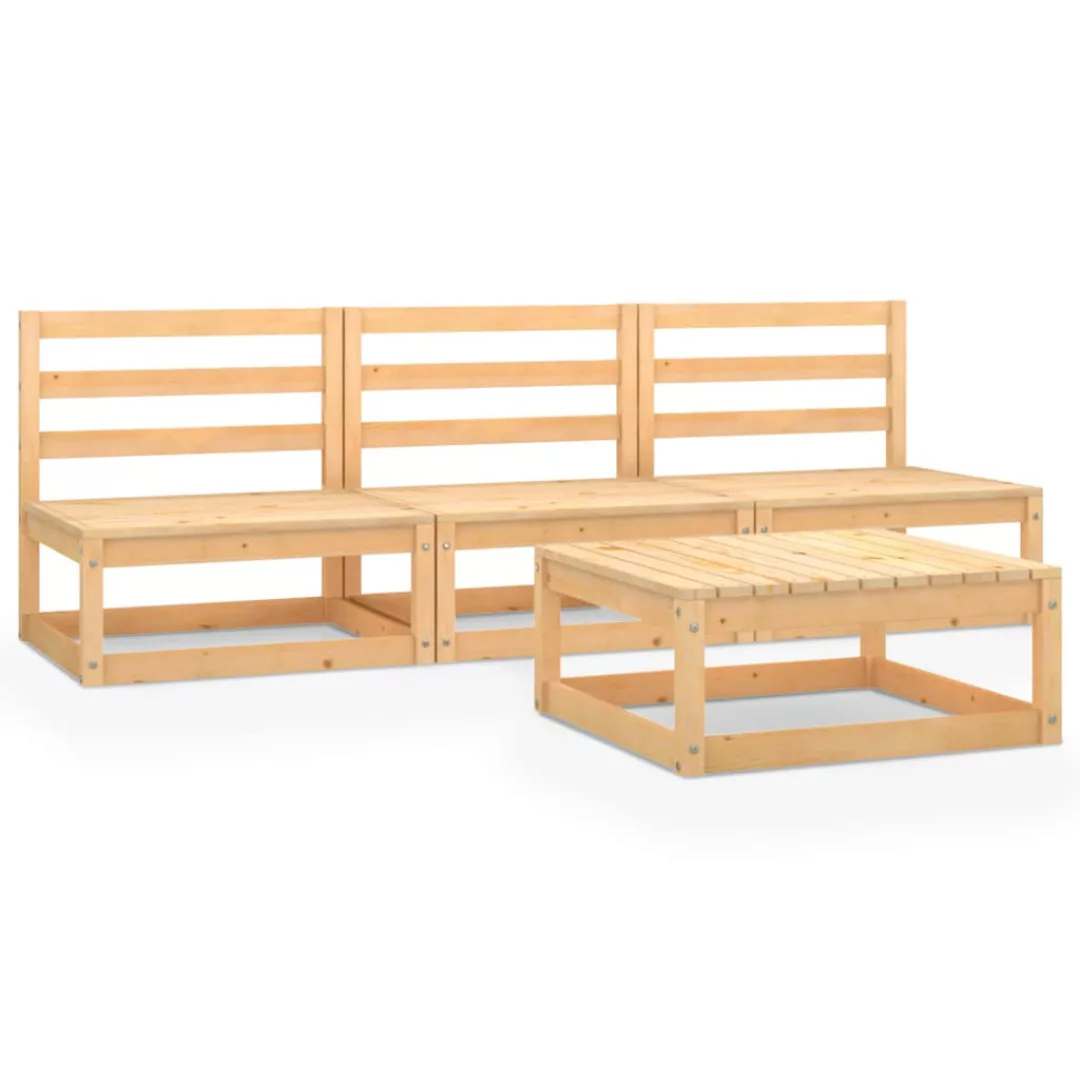 4-tlg. Garten-lounge-set Massivholz Kiefer günstig online kaufen