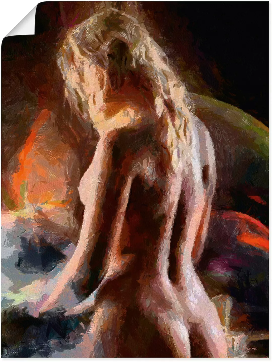 Artland Poster "Nackt von hinten", Erotische Bilder, (1 St.) günstig online kaufen