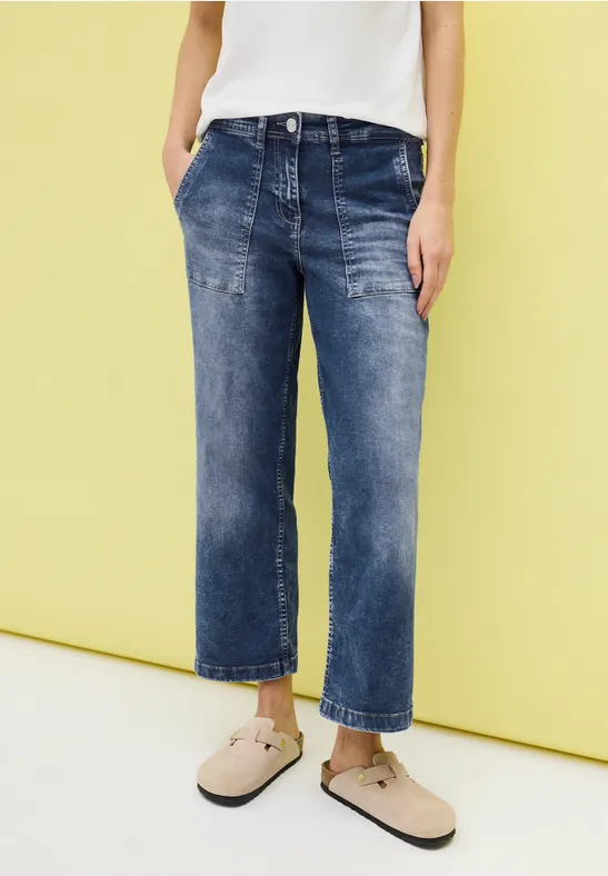 7/8 Jeans mit Patch Pockets günstig online kaufen